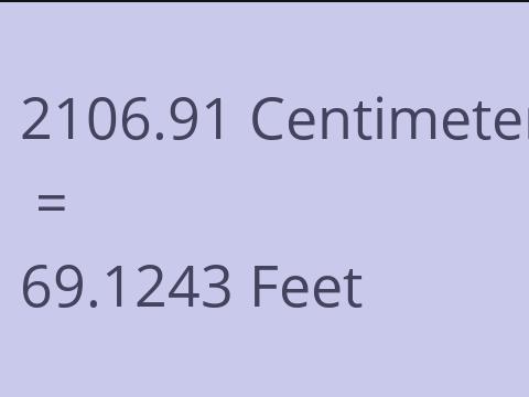 2106.91 CM TO FEET