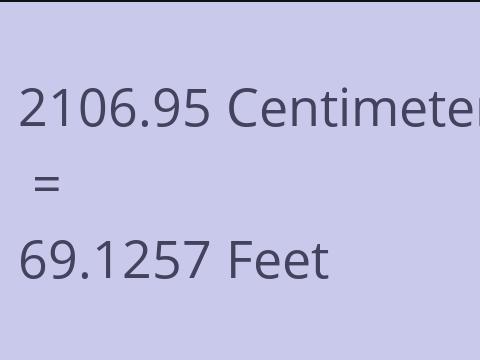 2106.95 CM TO FEET