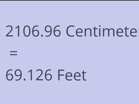 2106.96 CM TO FEET