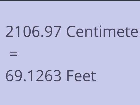 2106.97 CM TO FEET