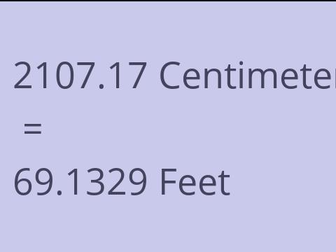 2107.17 CM TO FEET