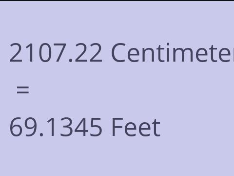 2107.22 CM TO FEET