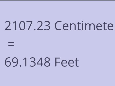 2107.23 CM TO FEET