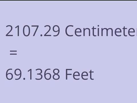 2107.29 CM TO FEET
