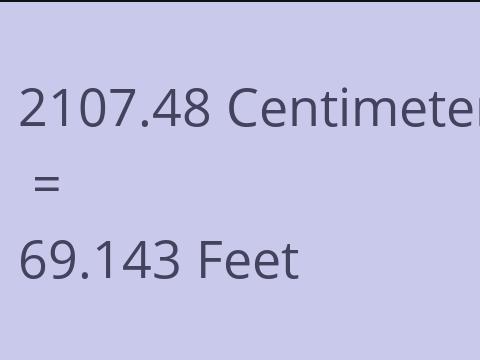 2107.48 CM TO FEET