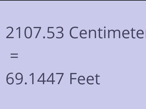 2107.53 CM TO FEET