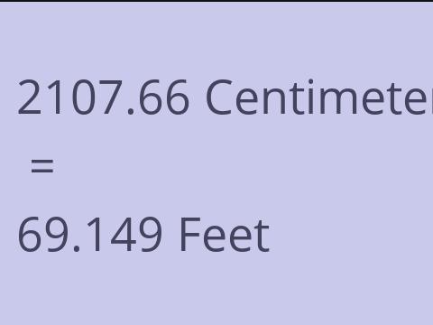 2107.66 CM TO FEET