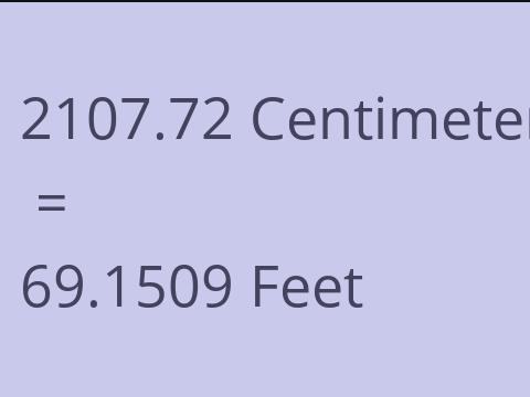 2107.72 CM TO FEET