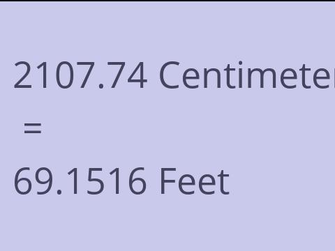 2107.74 CM TO FEET