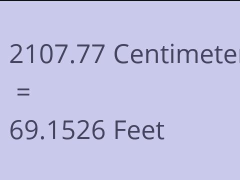 2107.77 CM TO FEET