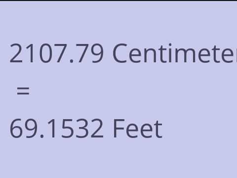 2107.79 CM TO FEET