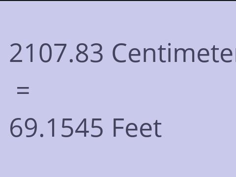 2107.83 CM TO FEET