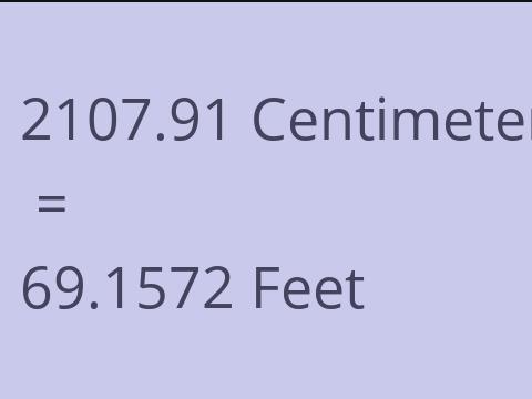 2107.91 CM TO FEET