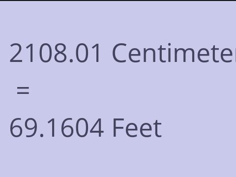 2108.01 CM TO FEET