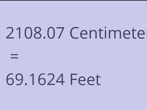2108.07 CM TO FEET