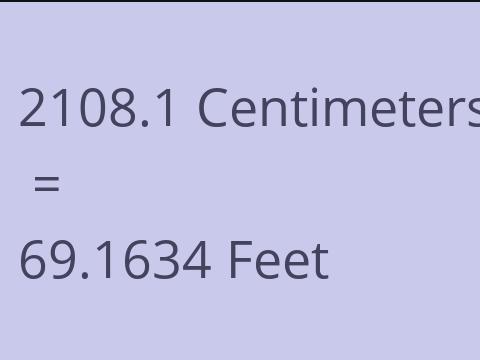 2108.1 CM TO FEET