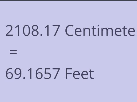 2108.17 CM TO FEET