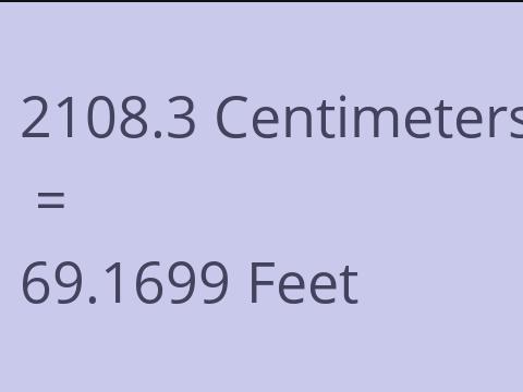 2108.3 CM TO FEET