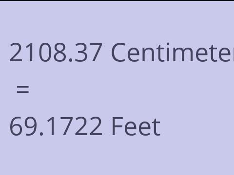 2108.37 CM TO FEET