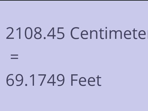 2108.45 CM TO FEET