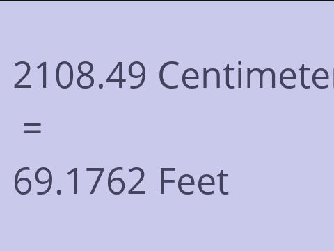 2108.49 CM TO FEET