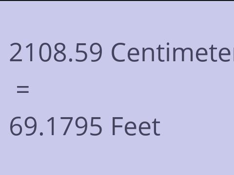 2108.59 CM TO FEET