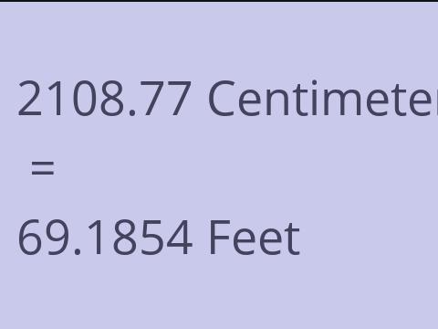 2108.77 CM TO FEET