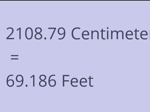 2108.79 CM TO FEET