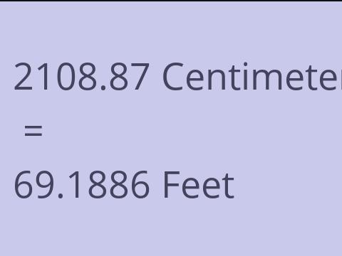2108.87 CM TO FEET