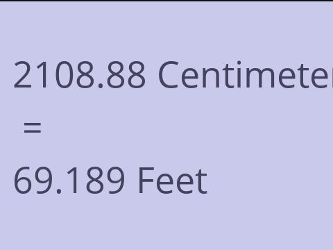 2108.88 CM TO FEET