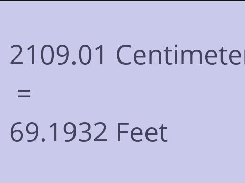 2109.01 CM TO FEET