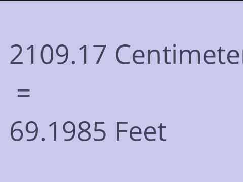 2109.17 CM TO FEET