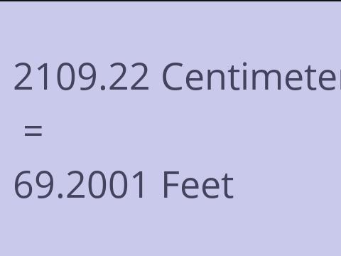 2109.22 CM TO FEET