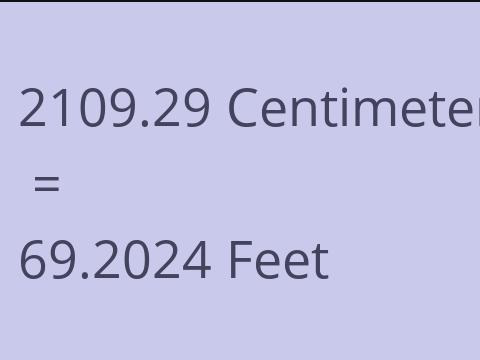 2109.29 CM TO FEET