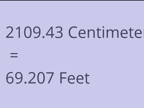 2109.43 CM TO FEET