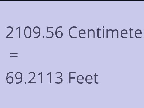 2109.56 CM TO FEET