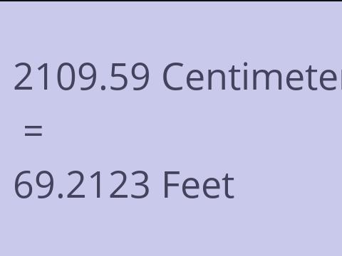 2109.59 CM TO FEET