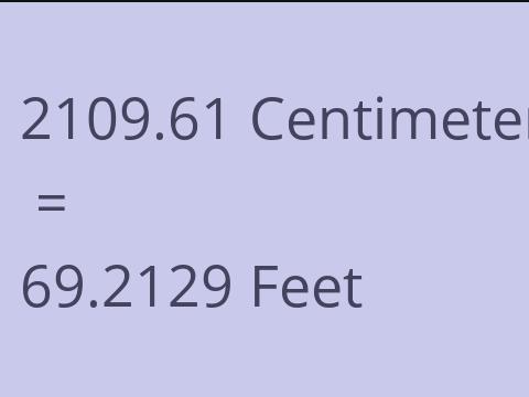 2109.61 CM TO FEET