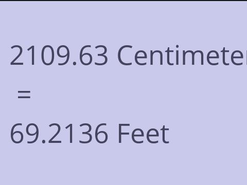 2109.63 CM TO FEET