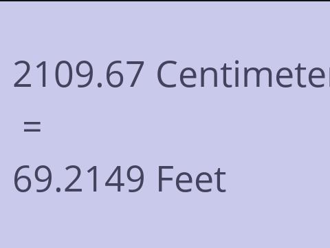 2109.67 CM TO FEET