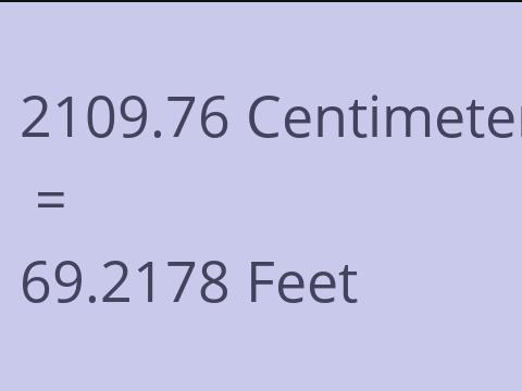 2109.76 CM TO FEET