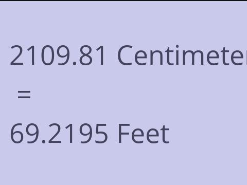 2109.81 CM TO FEET