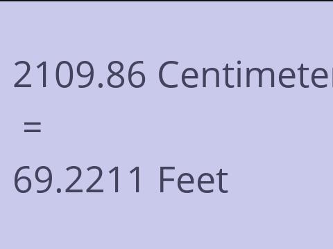 2109.86 CM TO FEET