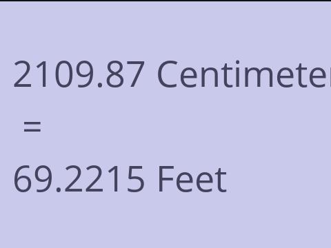 2109.87 CM TO FEET