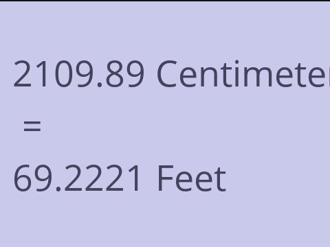 2109.89 CM TO FEET