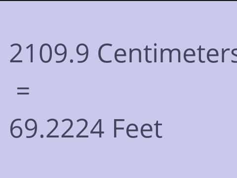 2109.9 CM TO FEET