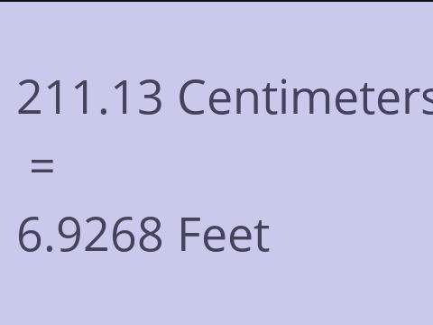 211.13 CM TO FEET