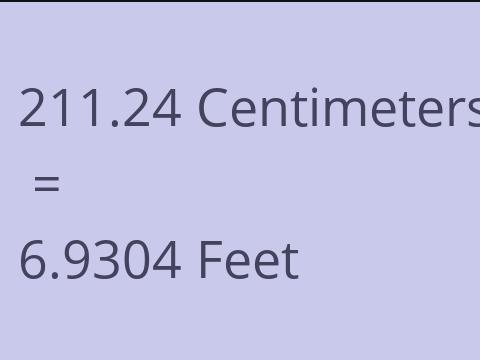 211.24 CM TO FEET