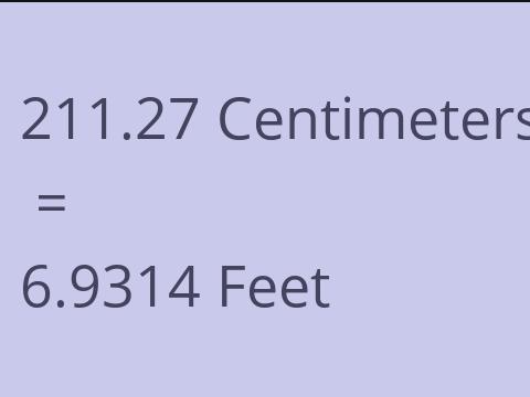 211.27 CM TO FEET