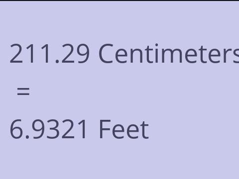 211.29 CM TO FEET